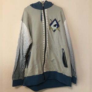 Jiberish Fittest of the Fittest Shark Zipped Hopdie 3XL